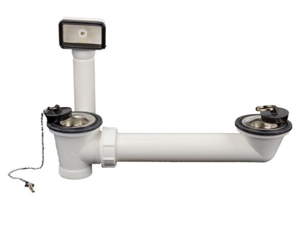 Ablaufverbindung DN40x6/4" mit 2 Ventilen HL24U-6/4